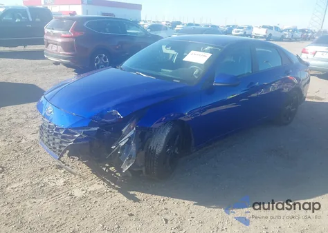 2023 Hyundai Elantra Hybrid Blue from USA, damaged, VIN KMHLM4AJ1PU068435